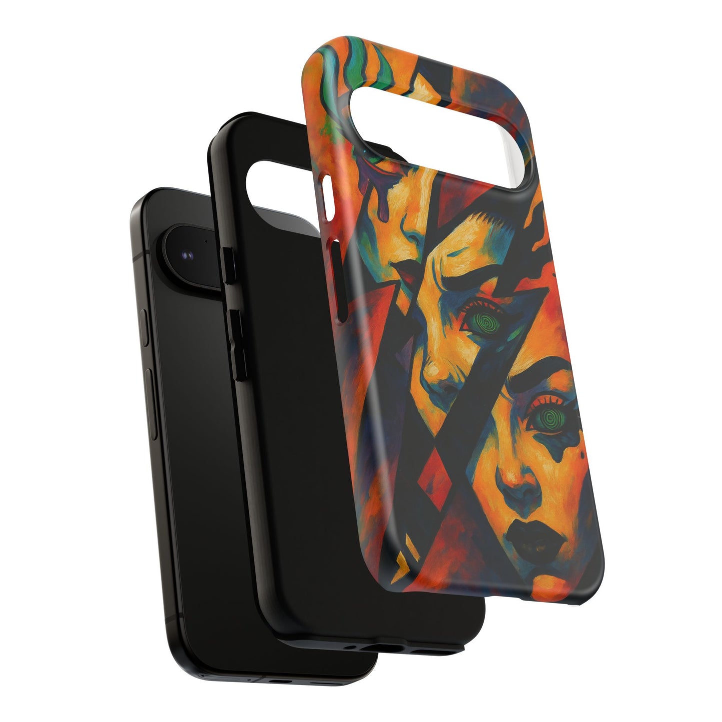 Vibrant Phone Case with Edgy Art, Tough Cases for Trendsetters, Unique Gift for Art Lovers, Colorful Phone Accessory, Protection and Style