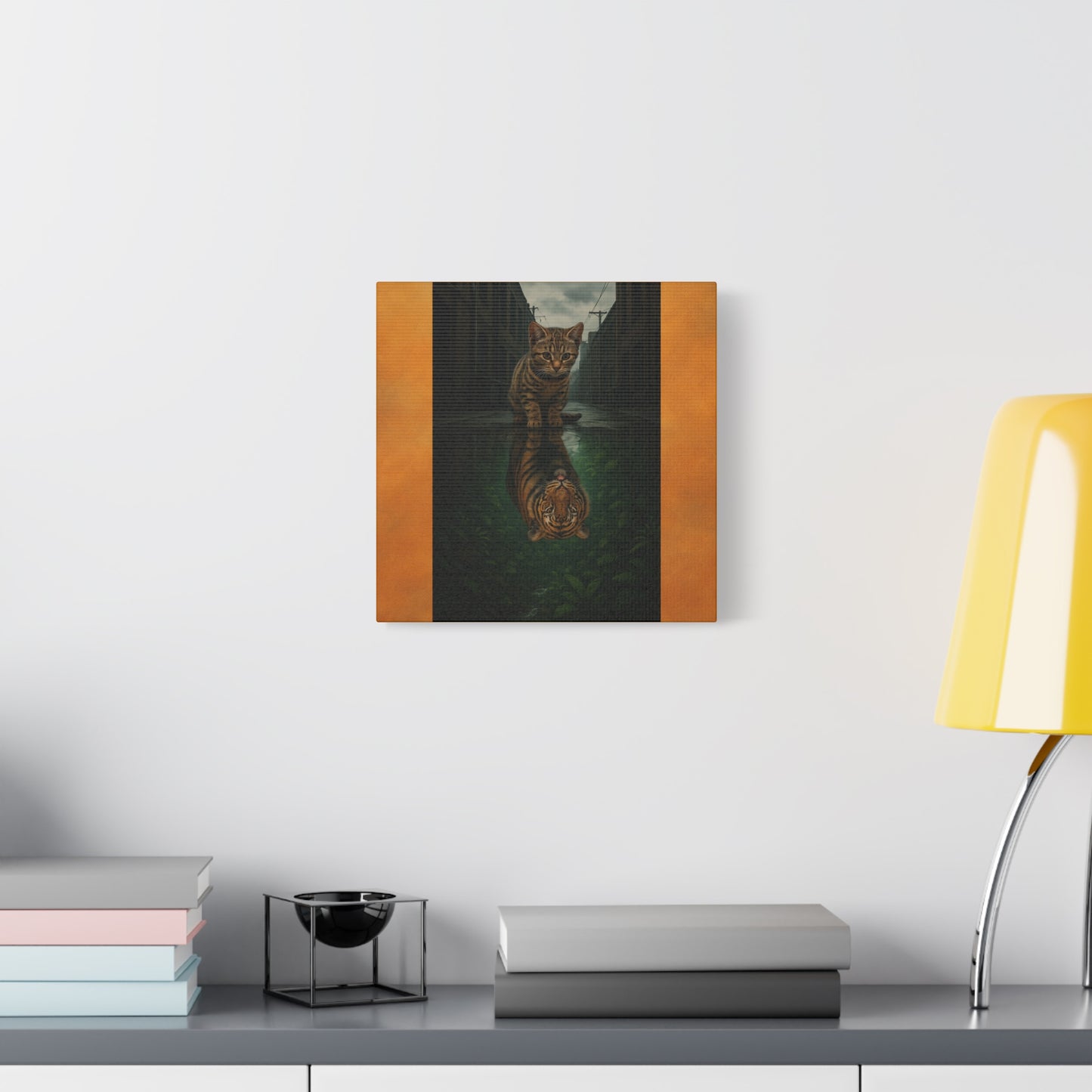 Whimsical Cat Canvas Art Print, Adorable Home Decor, Gift for Cat Lovers, Animal Wall Art, Unique Gift for Birthdays