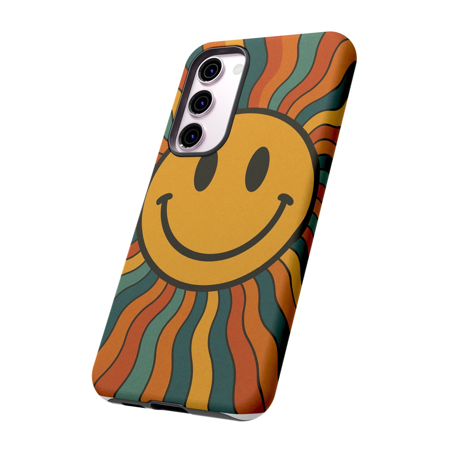 Colorful Smiley Phone Case, Retro Vibe Phone Cover, Cute Gift for Kids and Adults, Fun Protector for Everyday Use, Eco-Friendly Merchandise