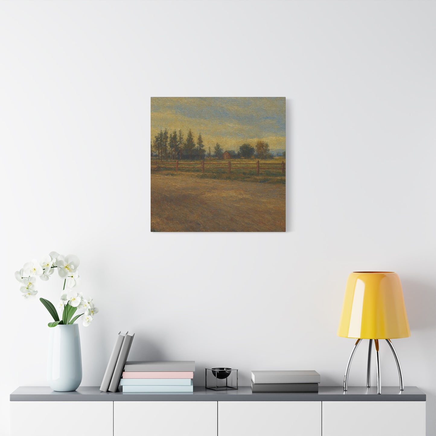 Rustic Landscape Canvas Print, Home Decor, Art for Living Room, Farmhouse Style, Gift for Art Lovers
