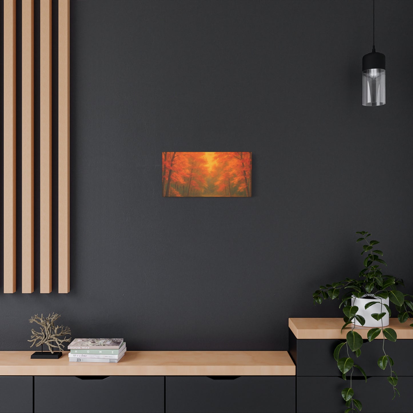 Autumn Forest Canvas Art Print, Fall Home Decor, Cozy Wall Art, Nature Inspired Gallery, Seasonal Decoration