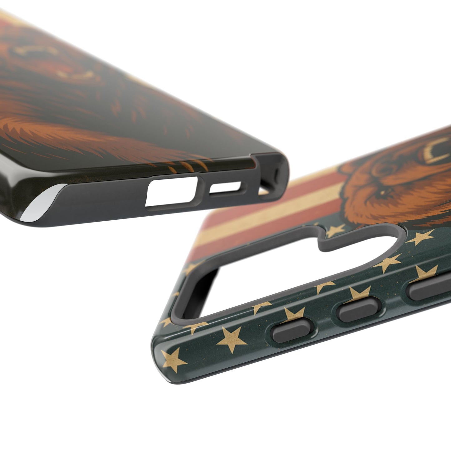 Tough Cases - Patriotic Bear Phone Case, Custom Phone Cover, Strong Protective Case, USA Flag Design, Gift for Outdoors Lovers