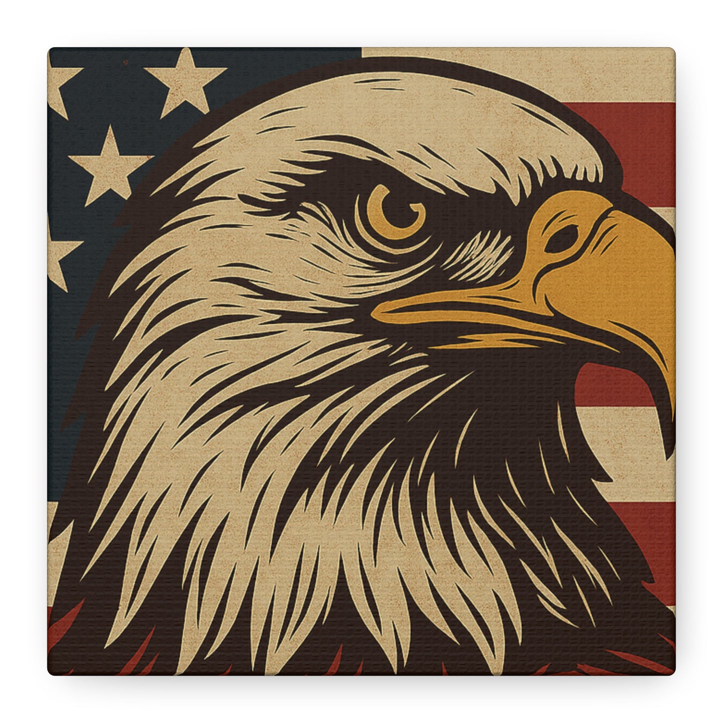 American Pride – Bald Eagle Canvas Art
