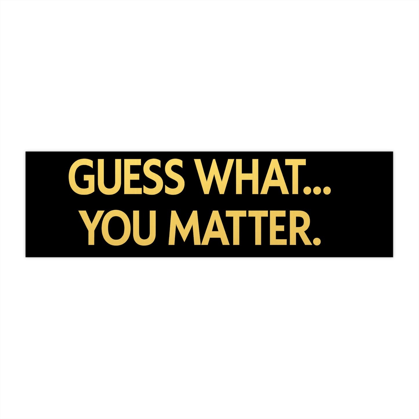 Guess What… You Matter Bumper Sticker – Vinyl Decal
