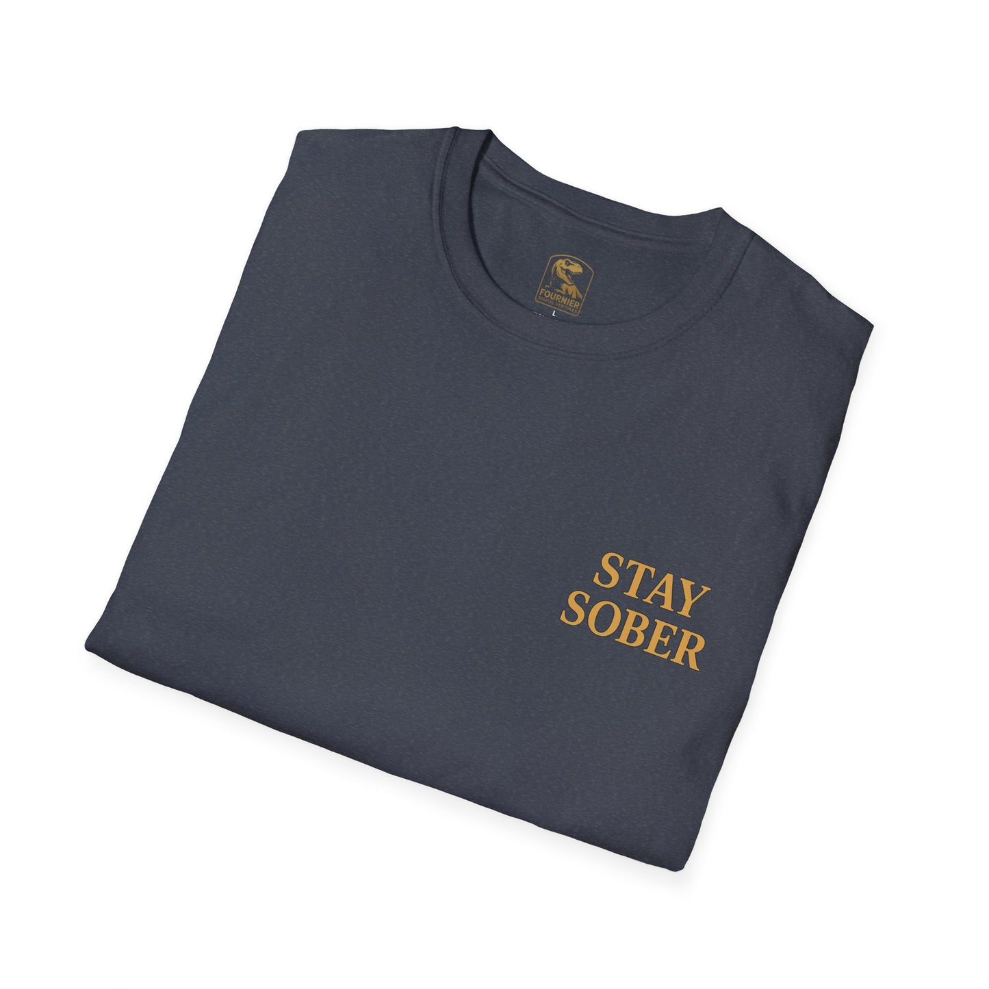 Sobriety Motivation Tee Shirt - Unisex Softstyle T-Shirt All Gas No Breaks Stay Strong Be Real