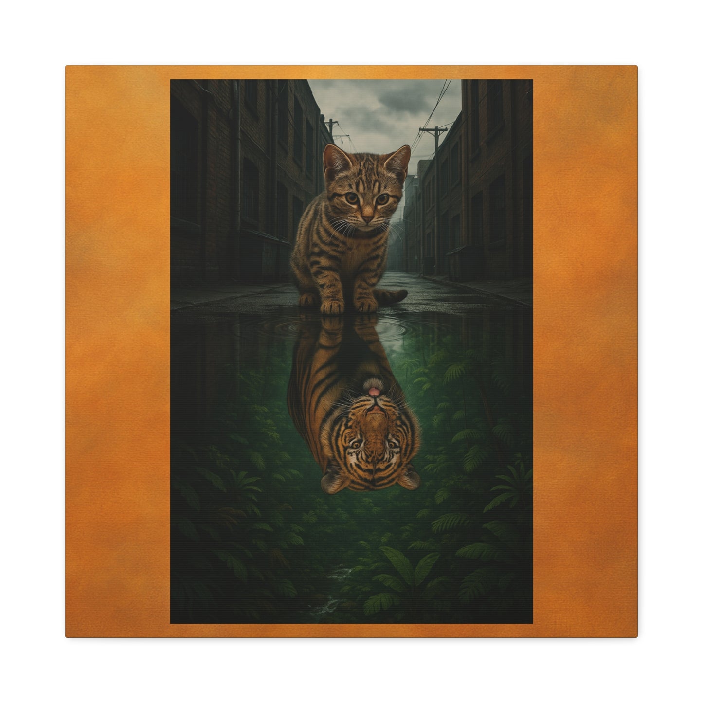 Whimsical Cat Canvas Art Print, Adorable Home Decor, Gift for Cat Lovers, Animal Wall Art, Unique Gift for Birthdays