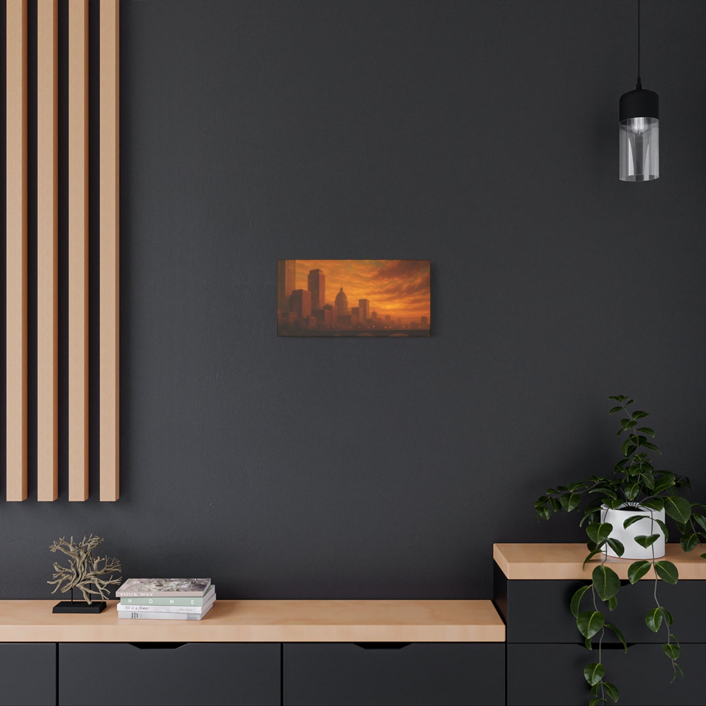 Sunset Cityscape Wall Art, Canvas Print, Home Decor, Urban Landscape, Unique Gift, Modern Art, Interior Design
