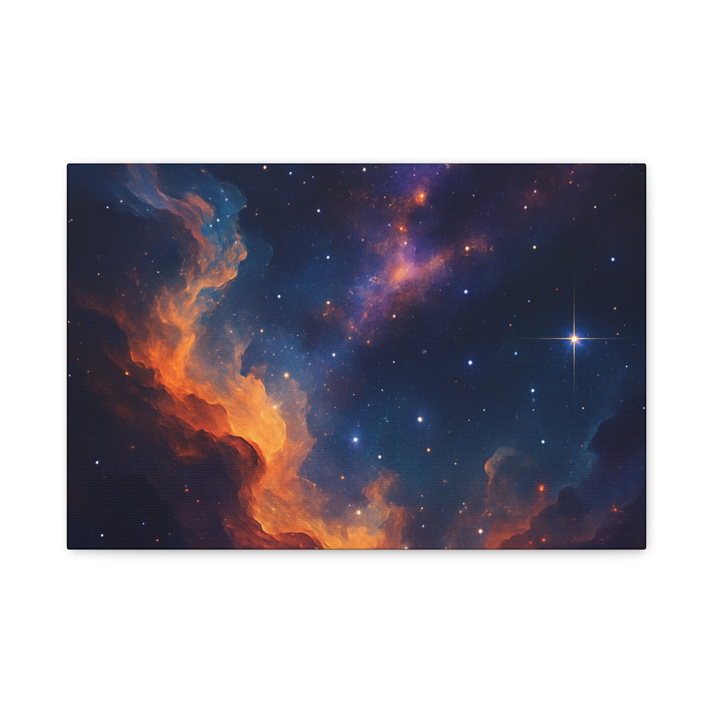 Stellar Flame – Nebula Canvas Art