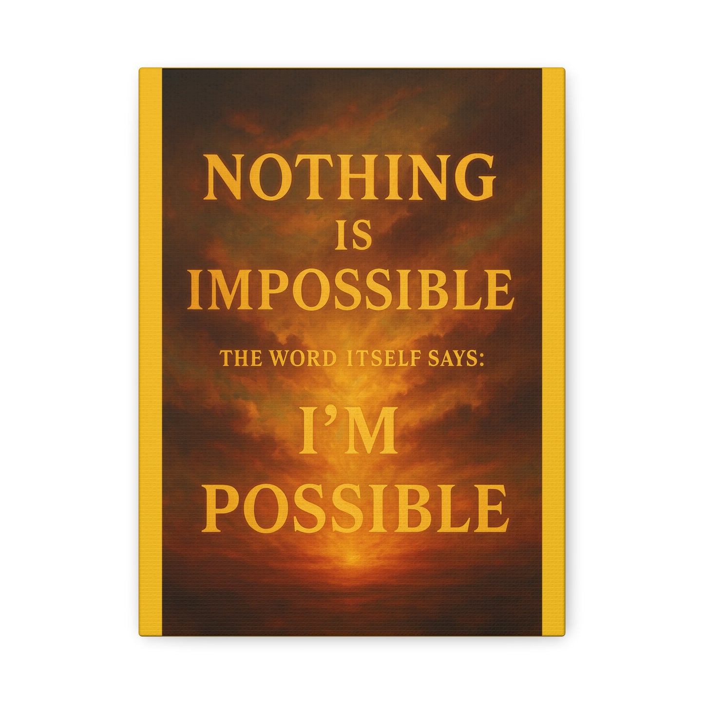 Inspirational Canvas Print, Motivational Wall Art, Positive Quote Decor, Home Office Wall Art, Gift for Dreamers