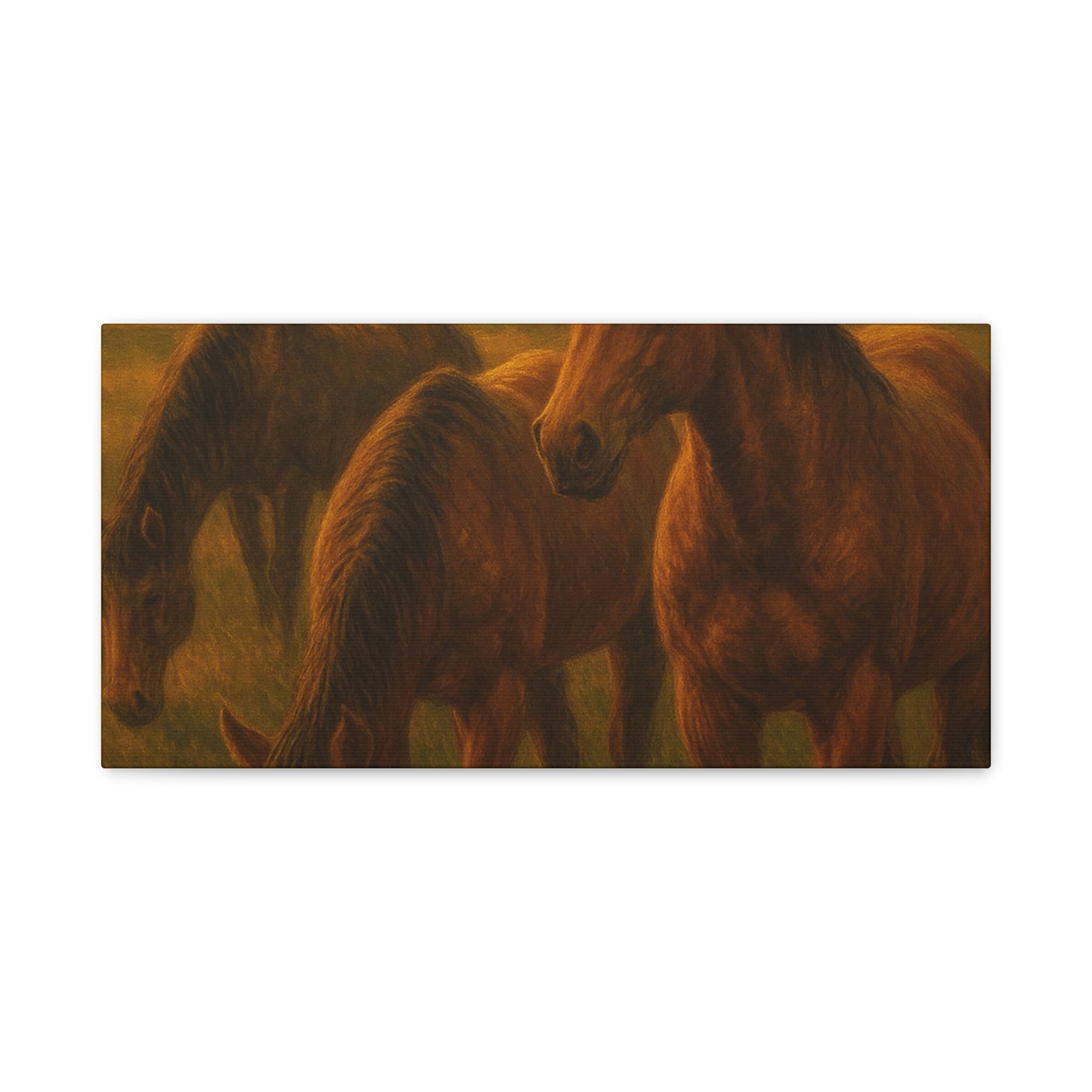 Rustic Horse Artwork Canvas, Equine Home Decor, Horse Lover Gift, Farmhouse Wall Art, Equestrian Decor, Nature Inspired