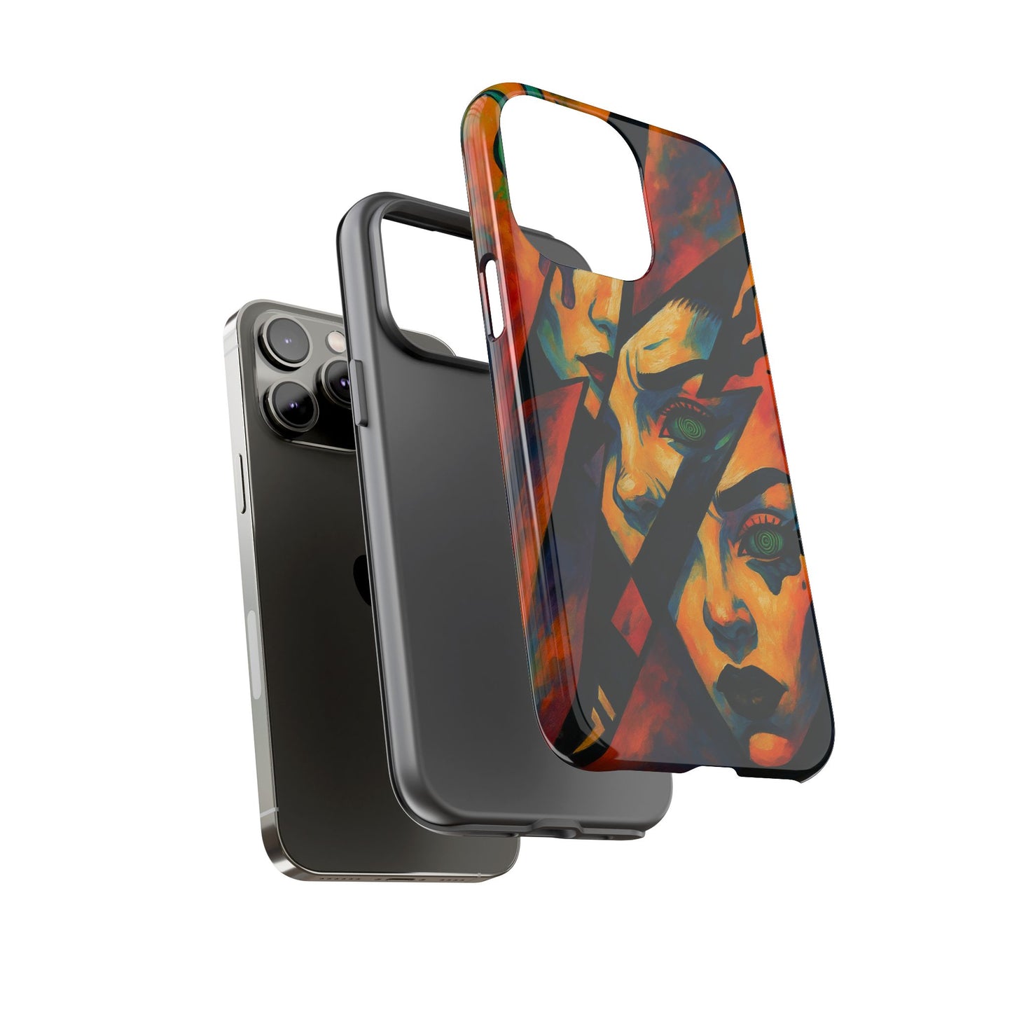 Vibrant Phone Case with Edgy Art, Tough Cases for Trendsetters, Unique Gift for Art Lovers, Colorful Phone Accessory, Protection and Style