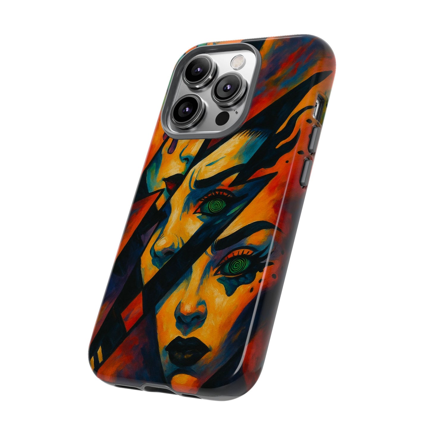 Vibrant Phone Case with Edgy Art, Tough Cases for Trendsetters, Unique Gift for Art Lovers, Colorful Phone Accessory, Protection and Style