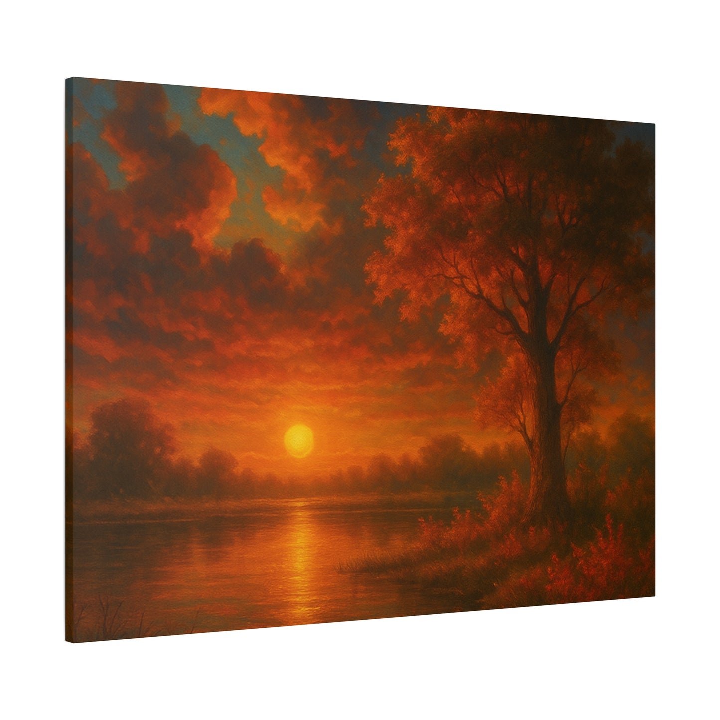 Serene Sunset Canvas Wall Art, Nature Decor, Home Aesthetic, Gift for Art Lovers, Inspiring Wall Hanging, Living Room Decoration