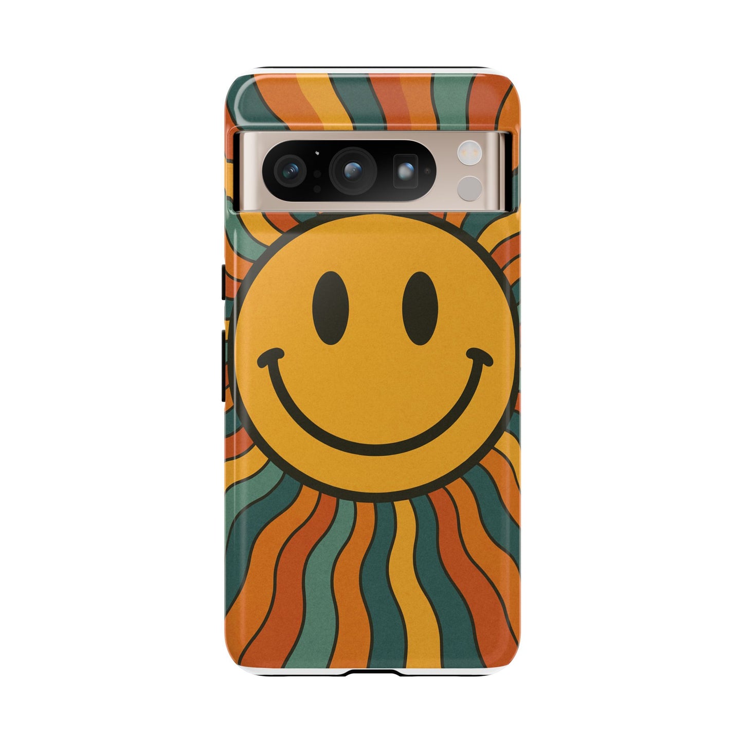 Colorful Smiley Phone Case, Retro Vibe Phone Cover, Cute Gift for Kids and Adults, Fun Protector for Everyday Use, Eco-Friendly Merchandise