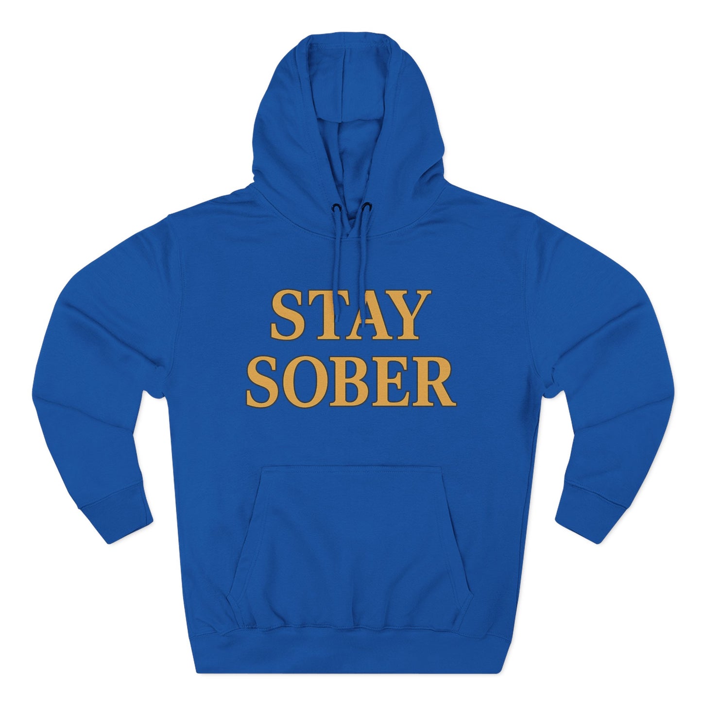 Stay Sober x Faith Hoodie – Gold & Black Christian Recovery Design