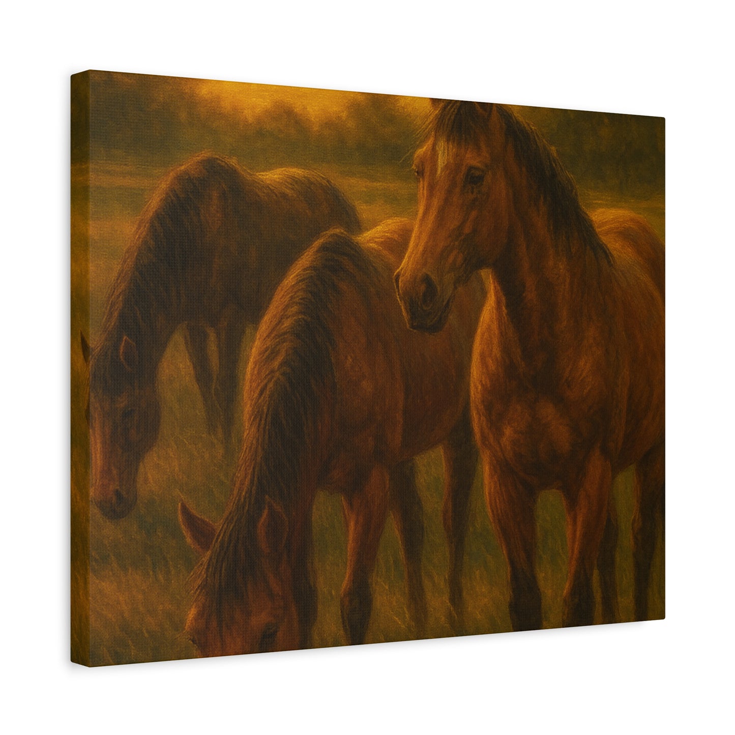 Rustic Horse Artwork Canvas, Equine Home Decor, Horse Lover Gift, Farmhouse Wall Art, Equestrian Decor, Nature Inspired