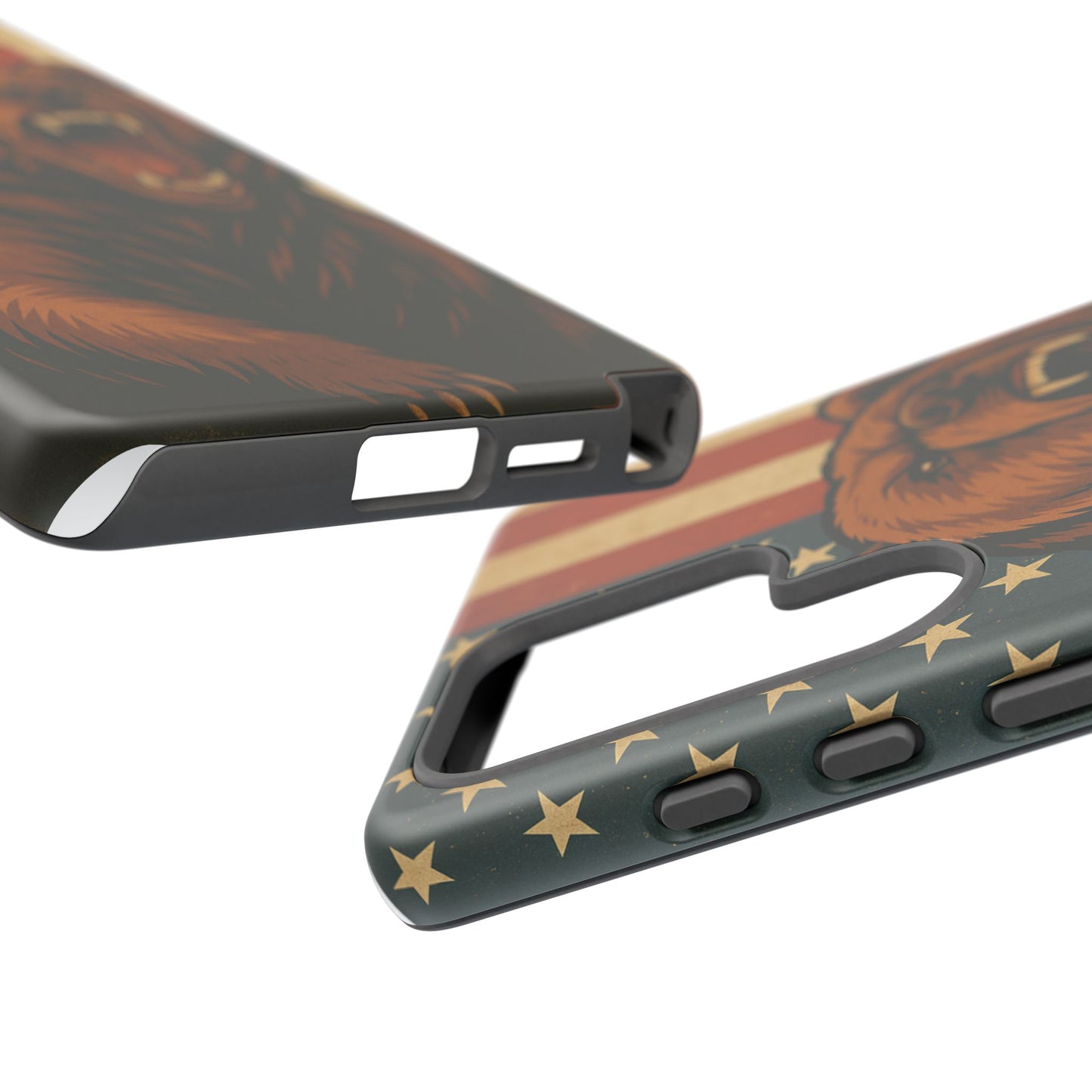 Tough Cases - Patriotic Bear Phone Case, Custom Phone Cover, Strong Protective Case, USA Flag Design, Gift for Outdoors Lovers
