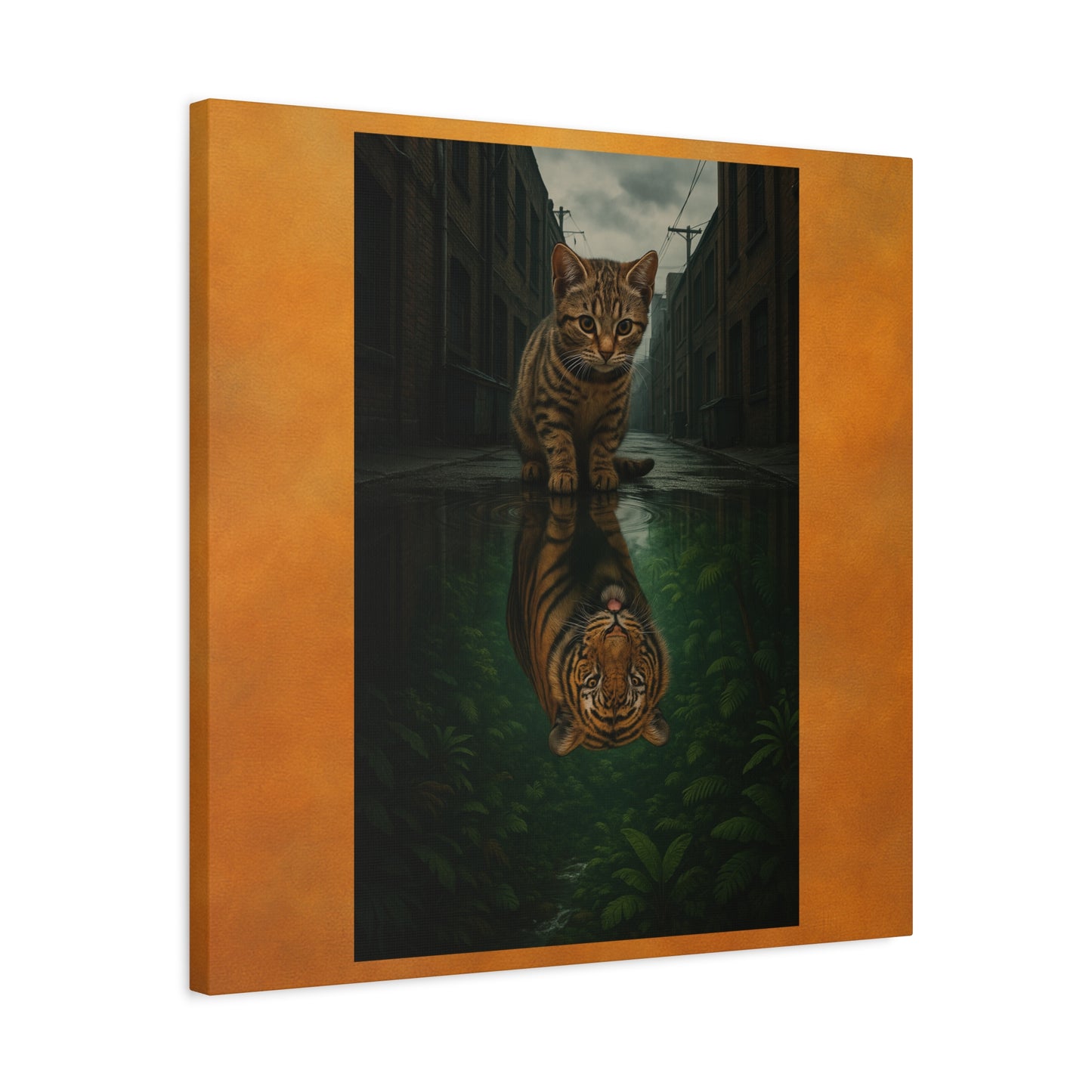 Whimsical Cat Canvas Art Print, Adorable Home Decor, Gift for Cat Lovers, Animal Wall Art, Unique Gift for Birthdays
