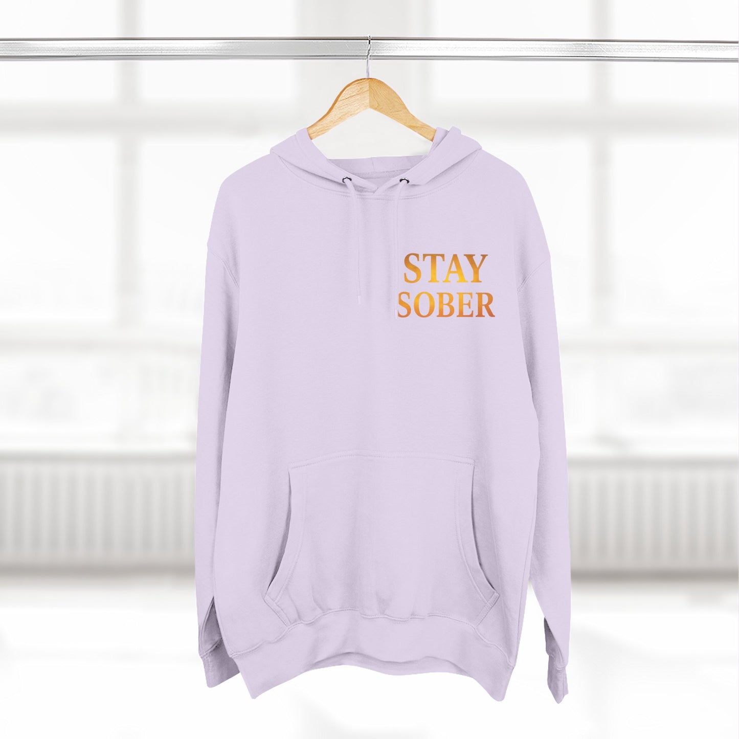 Inspirational Fleece Hoodie, Motivational Gift for Wellness, Stay Sober Apparel, Positive Affirmation Hoodie, Recovery Support Clothing