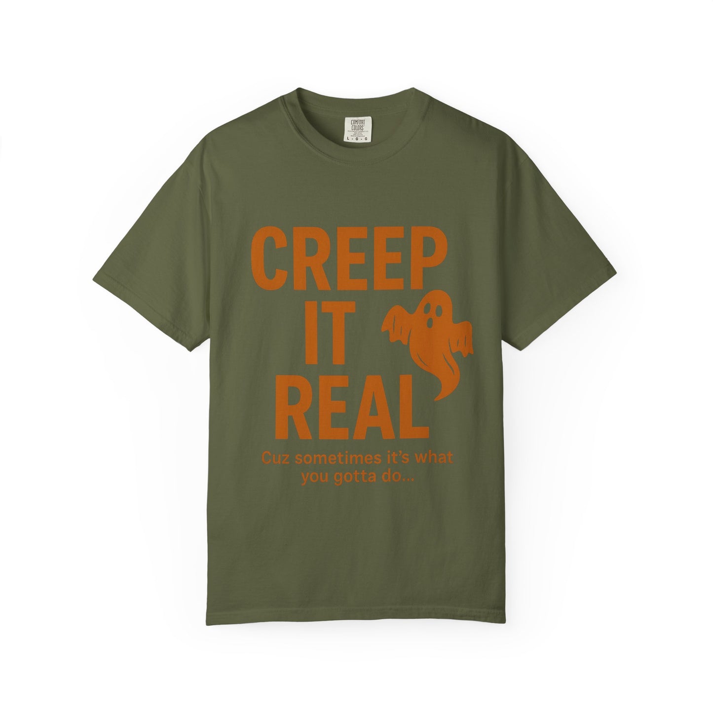 Creep It Real Unisex T-Shirt - Fun Halloween Apparel, Ghost Graphic Tee, Casual Style, Unique Gift for Friends, Halloween Party Outfit