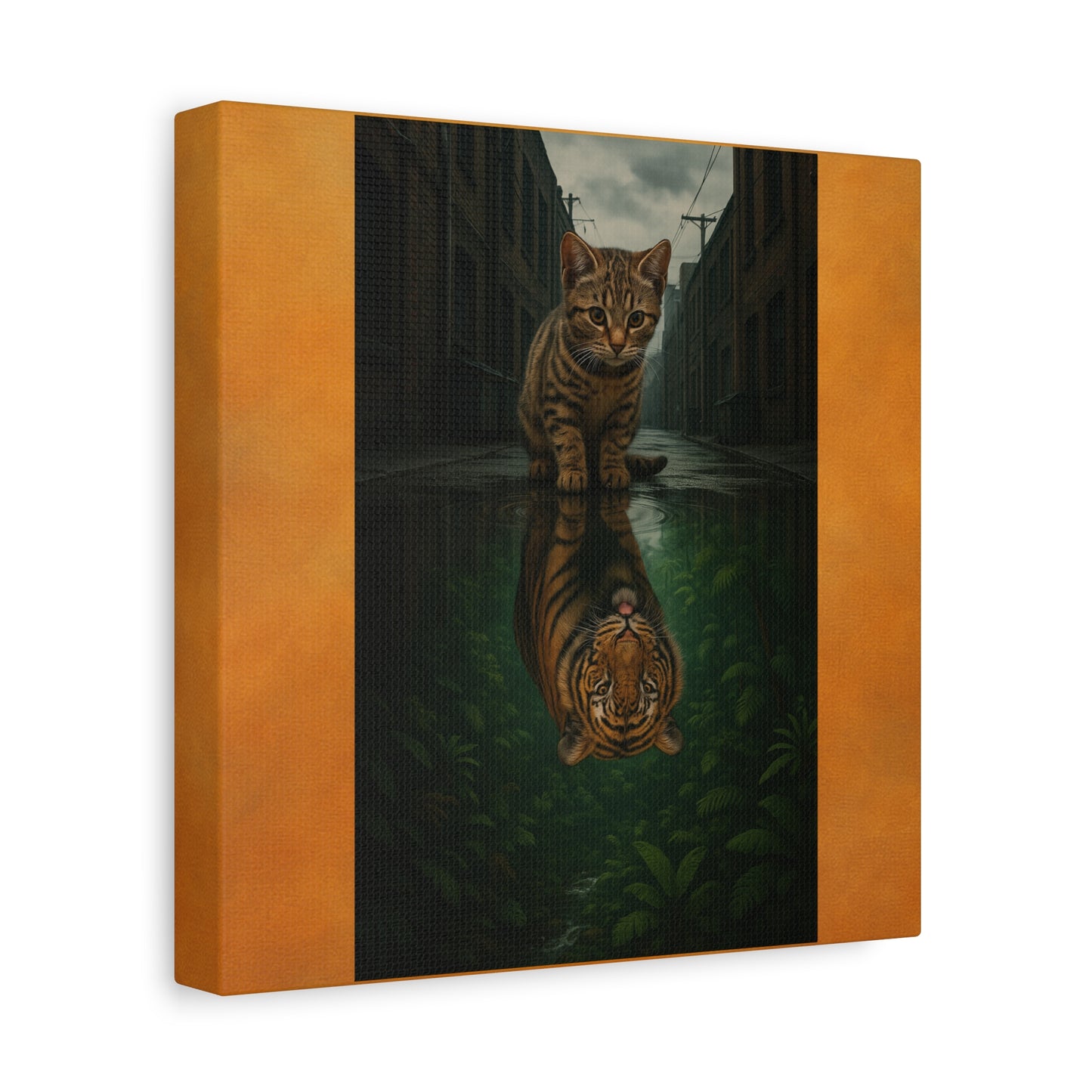 Whimsical Cat Canvas Art Print, Adorable Home Decor, Gift for Cat Lovers, Animal Wall Art, Unique Gift for Birthdays