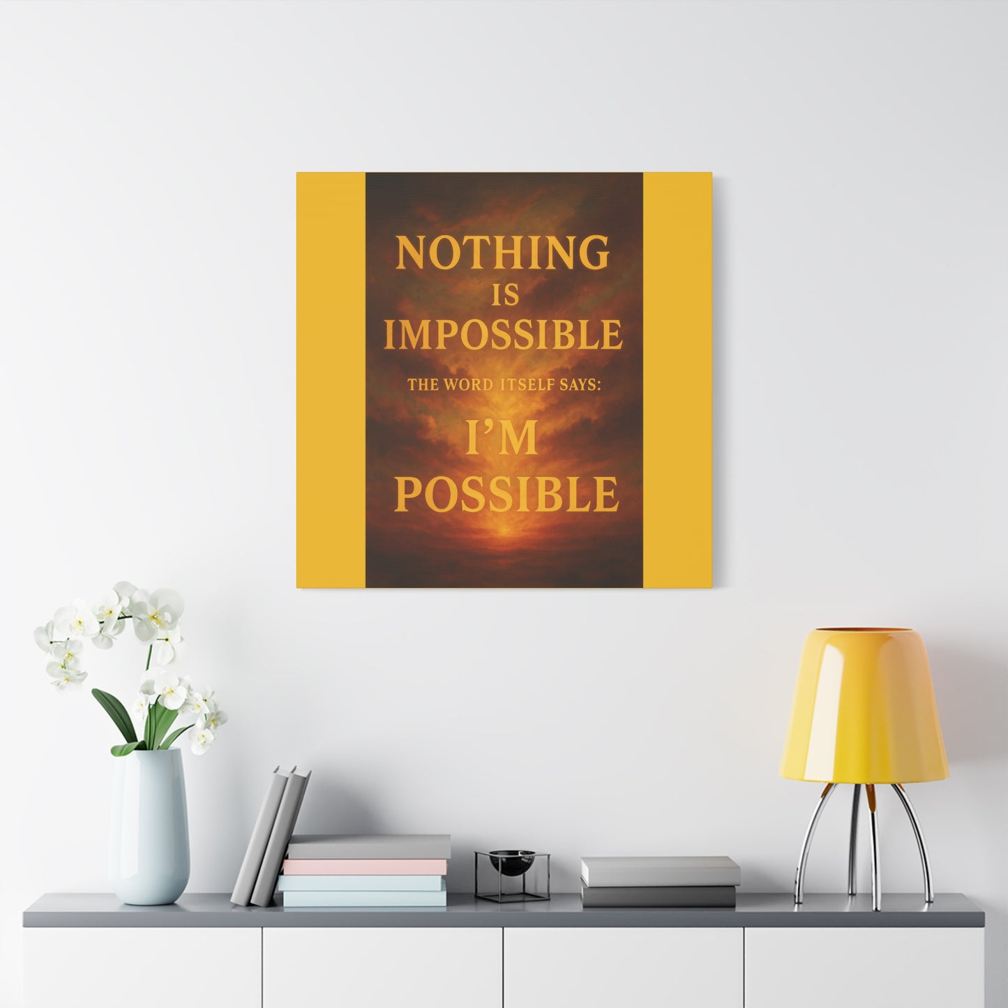 Inspirational Canvas Print, Motivational Wall Art, Positive Quote Decor, Home Office Wall Art, Gift for Dreamers