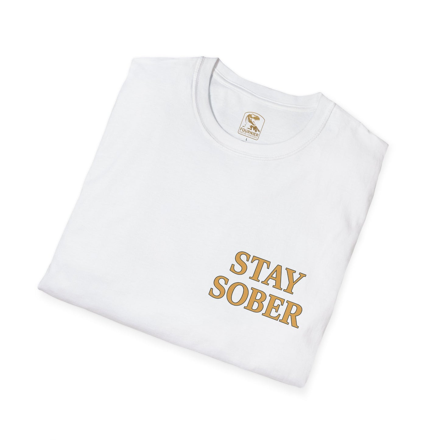 Unisex Softstyle T-Shirt - Stay Sober & Defend Peace Design, Casual Streetwear, Gift for Recovery Support, Positive Vibes, Everyday Wear