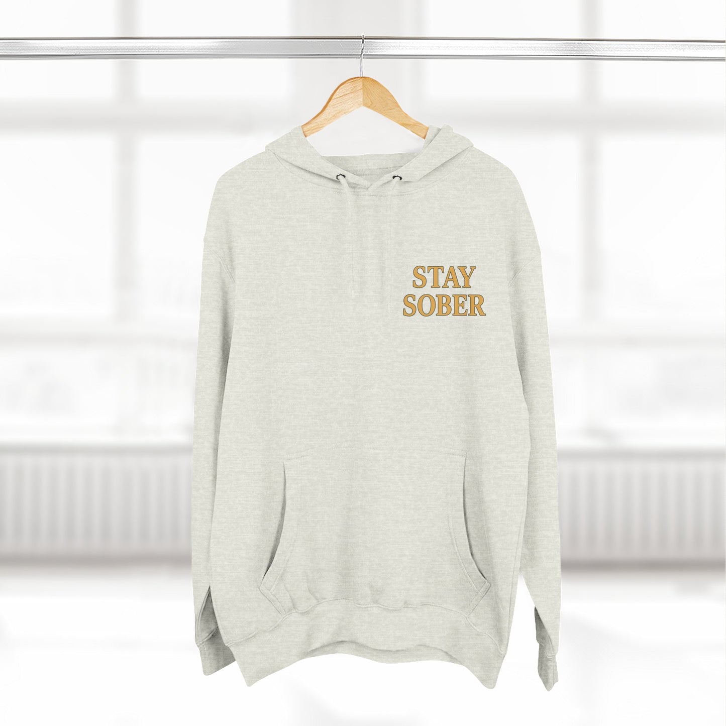 Samurai hoodie- Stay Sober, Defend Peace | Cozy Sweatshirt for Wellness, Gratitude Gifts, Motivation, Mindfulness