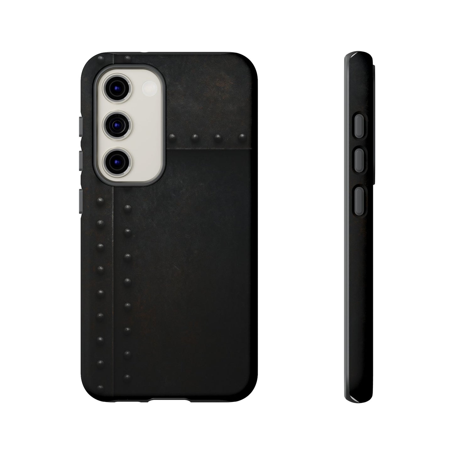 Steel & Smoke – Riveted Shadows Phone Case
