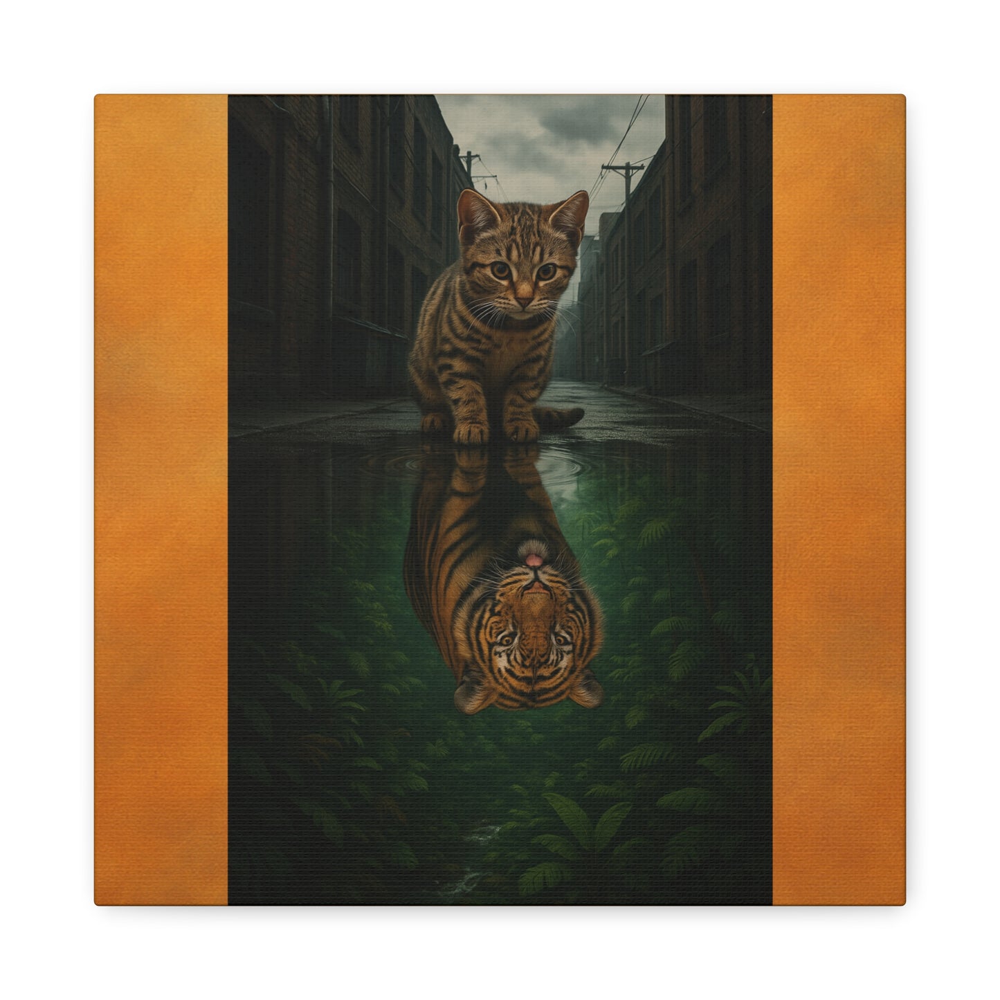 Whimsical Cat Canvas Art Print, Adorable Home Decor, Gift for Cat Lovers, Animal Wall Art, Unique Gift for Birthdays