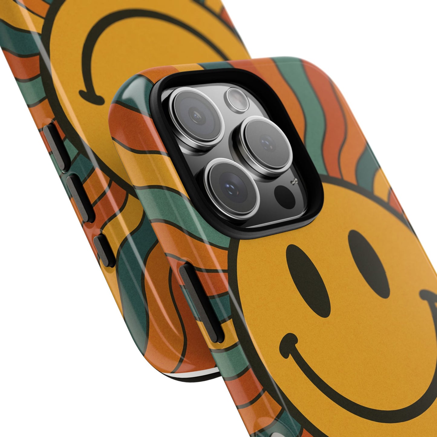 Colorful Smiley Phone Case, Retro Vibe Phone Cover, Cute Gift for Kids and Adults, Fun Protector for Everyday Use, Eco-Friendly Merchandise