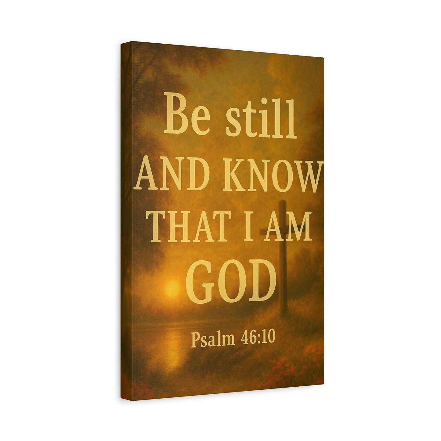 Inspirational Canvas Wall Art, Faith Decor, Christian Gift, Spiritual Home Decor, Wall Hanging, Psalm 46:10 Quote