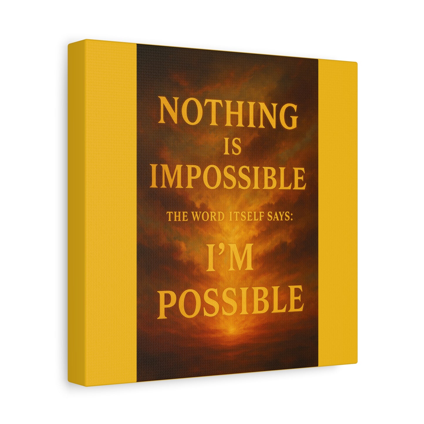 Inspirational Canvas Print, Motivational Wall Art, Positive Quote Decor, Home Office Wall Art, Gift for Dreamers