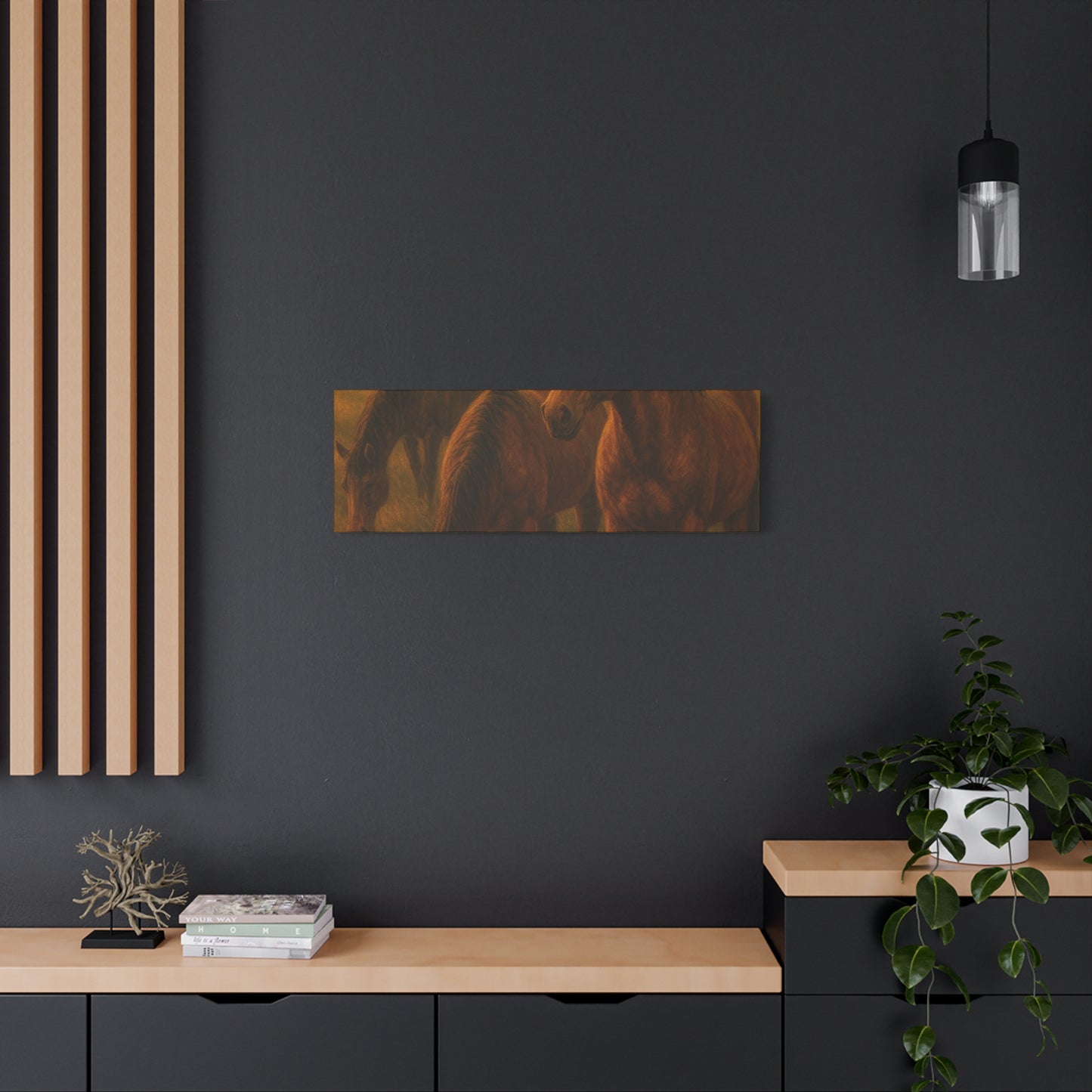 Rustic Horse Artwork Canvas, Equine Home Decor, Horse Lover Gift, Farmhouse Wall Art, Equestrian Decor, Nature Inspired