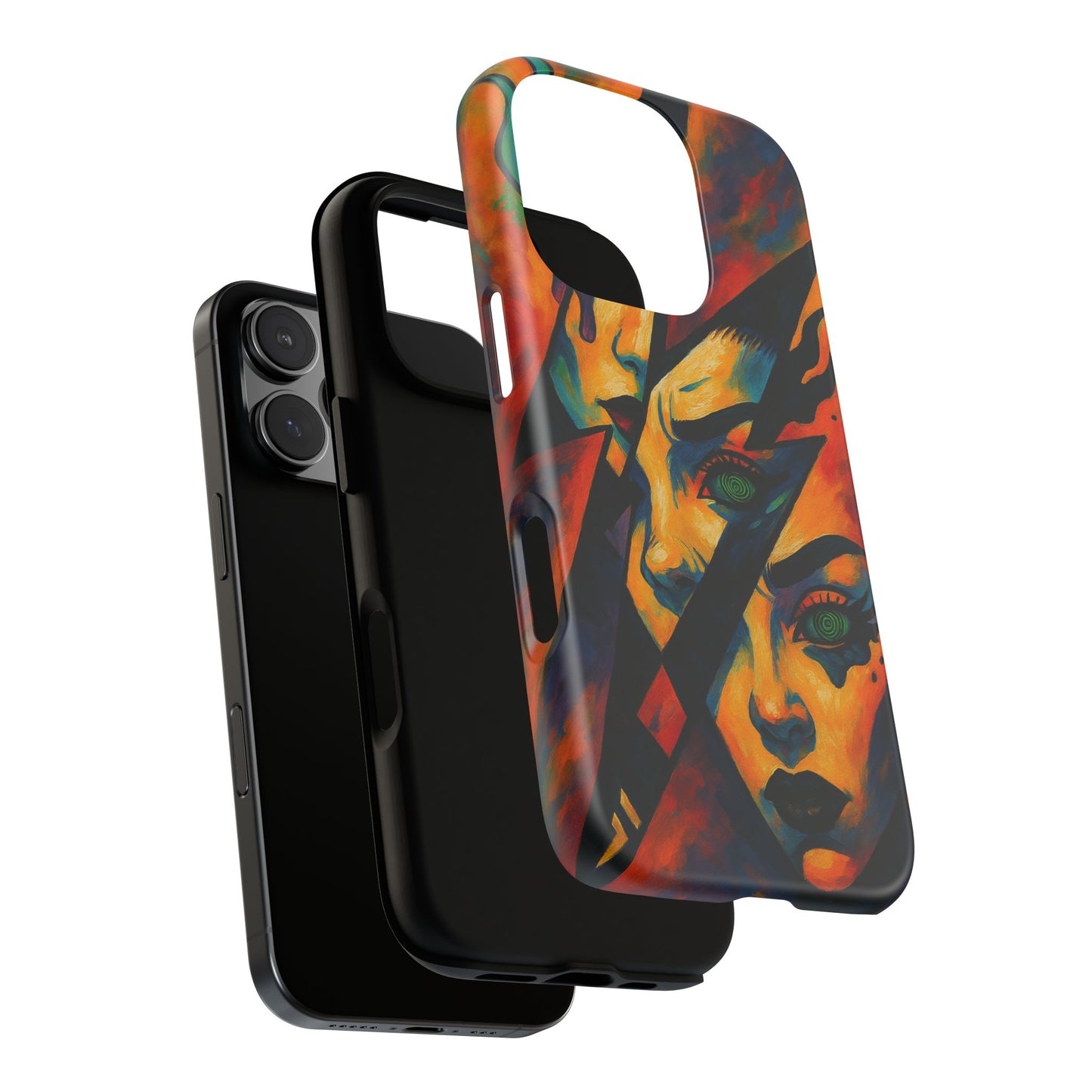 Vibrant Phone Case with Edgy Art, Tough Cases for Trendsetters, Unique Gift for Art Lovers, Colorful Phone Accessory, Protection and Style