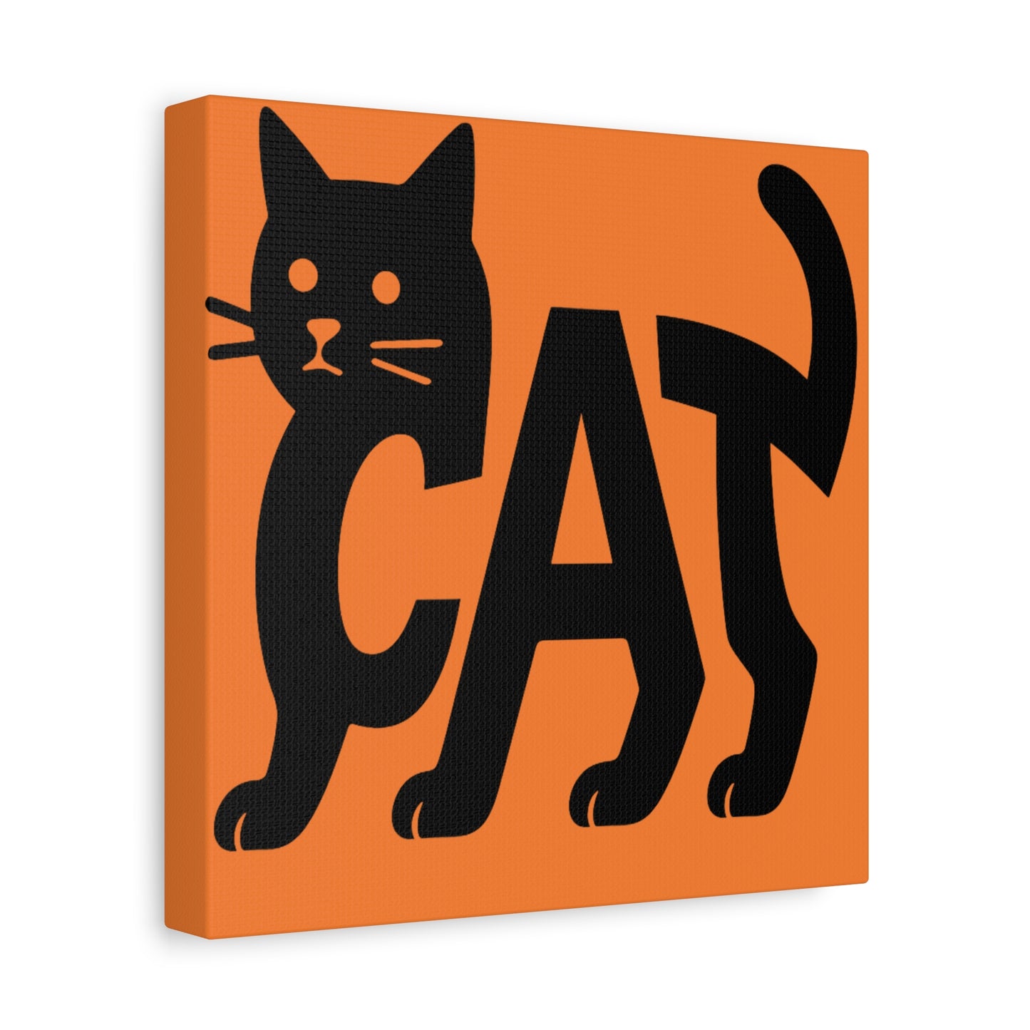 Cat-Themed Matte Canvas Art, Cute Cat Decor, Halloween Wall Art, Pet Lover Gift, Cat Lover Home Decor, Black Cat Artwork