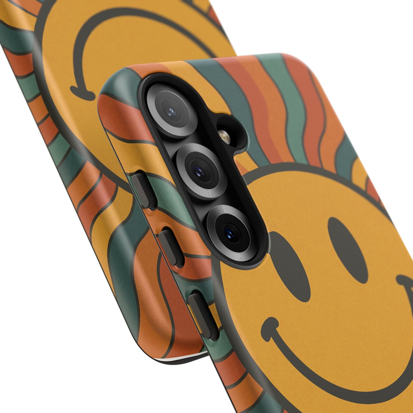 Colorful Smiley Phone Case, Retro Vibe Phone Cover, Cute Gift for Kids and Adults, Fun Protector for Everyday Use, Eco-Friendly Merchandise