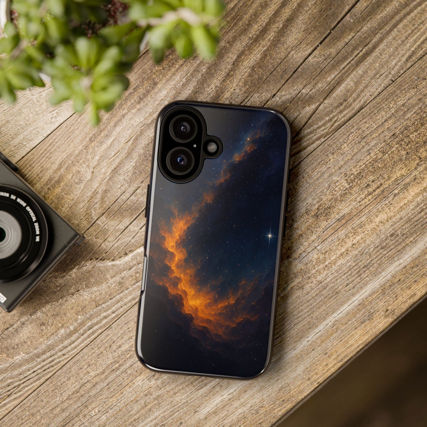 Stellar Flame – Cosmic Nebula Art Phone Case