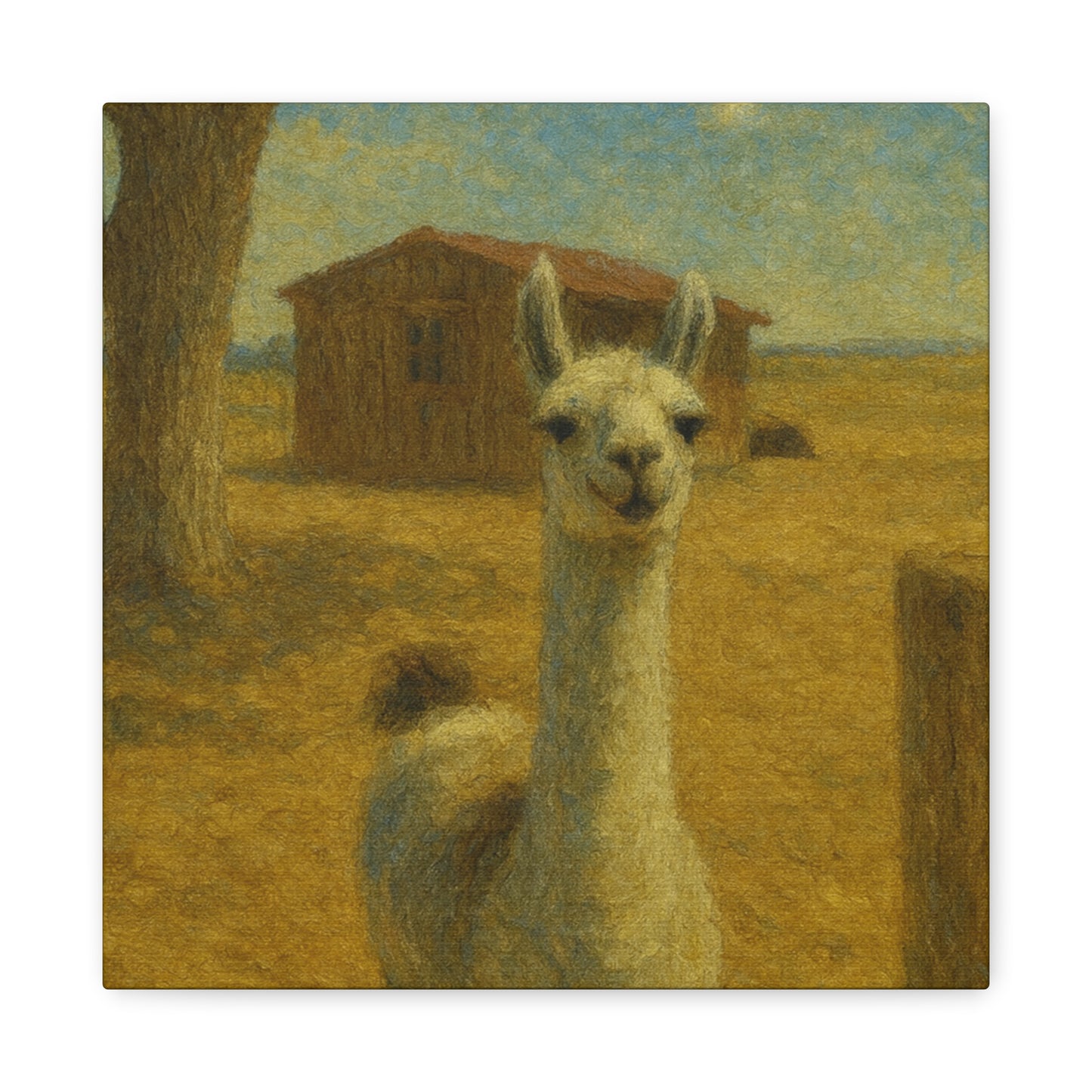 Llama Artwork Canvas Print, Unique Home Decor, Wall Art for Animal Lovers, Canvas Wall Art, Gift for Nature Enthusiasts