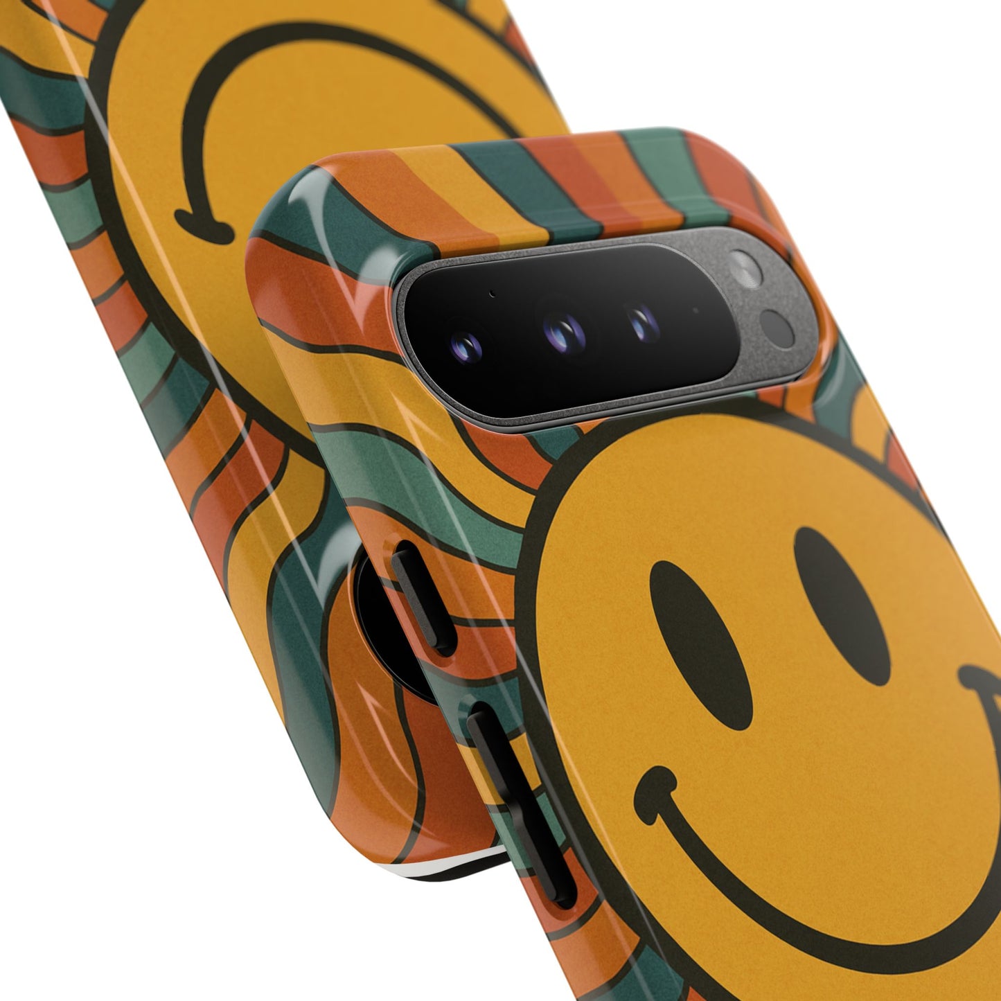 Colorful Smiley Phone Case, Retro Vibe Phone Cover, Cute Gift for Kids and Adults, Fun Protector for Everyday Use, Eco-Friendly Merchandise