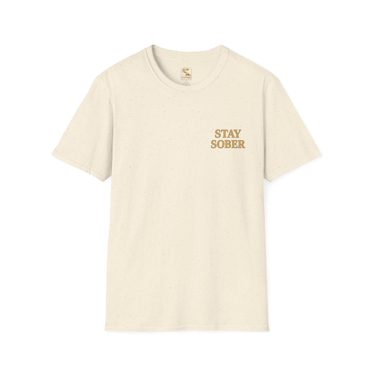 Sobriety Motivation Tee Shirt - Unisex Softstyle T-Shirt All Gas No Breaks Stay Strong Be Real