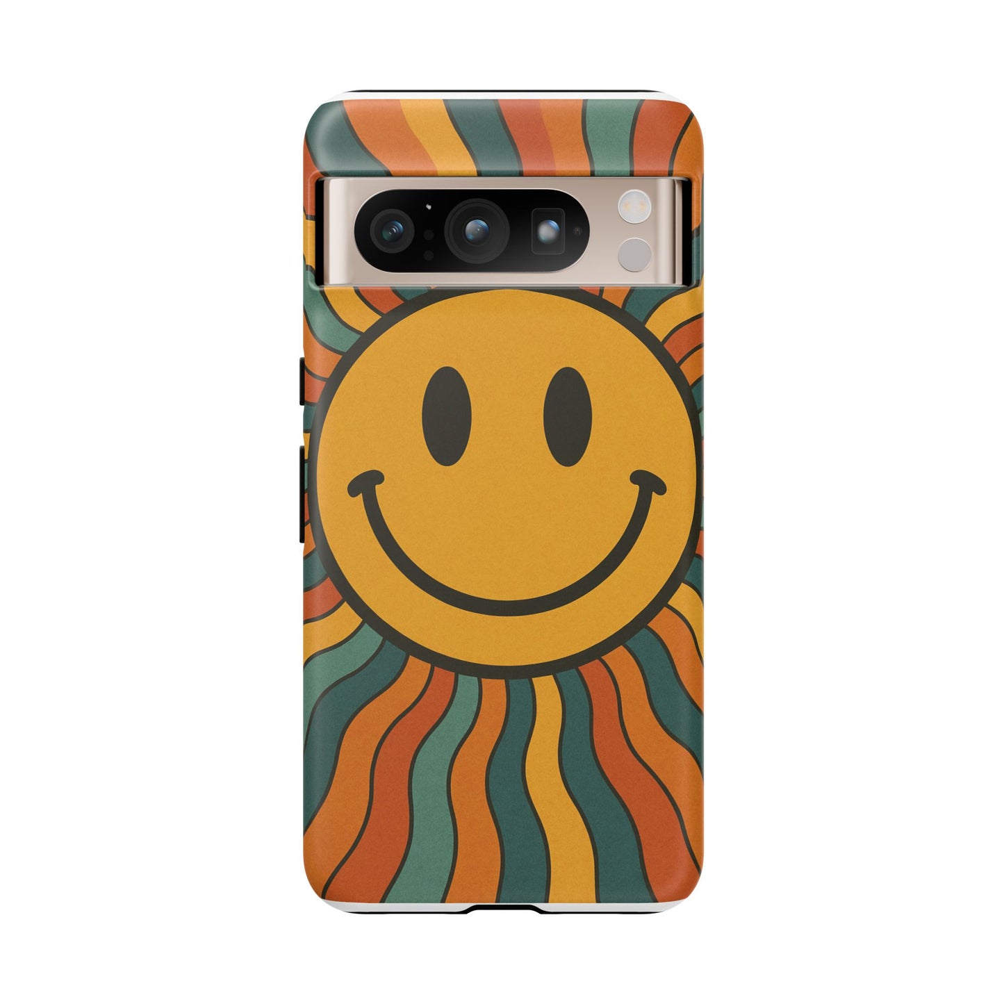 Colorful Smiley Phone Case, Retro Vibe Phone Cover, Cute Gift for Kids and Adults, Fun Protector for Everyday Use, Eco-Friendly Merchandise