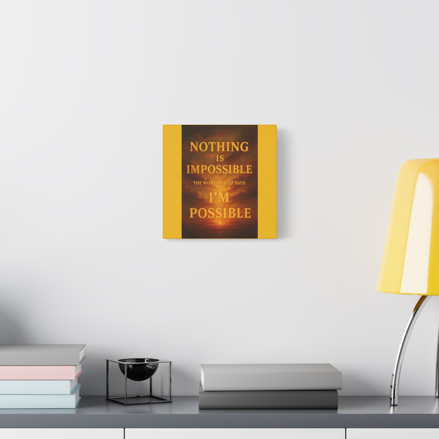 Inspirational Canvas Print, Motivational Wall Art, Positive Quote Decor, Home Office Wall Art, Gift for Dreamers