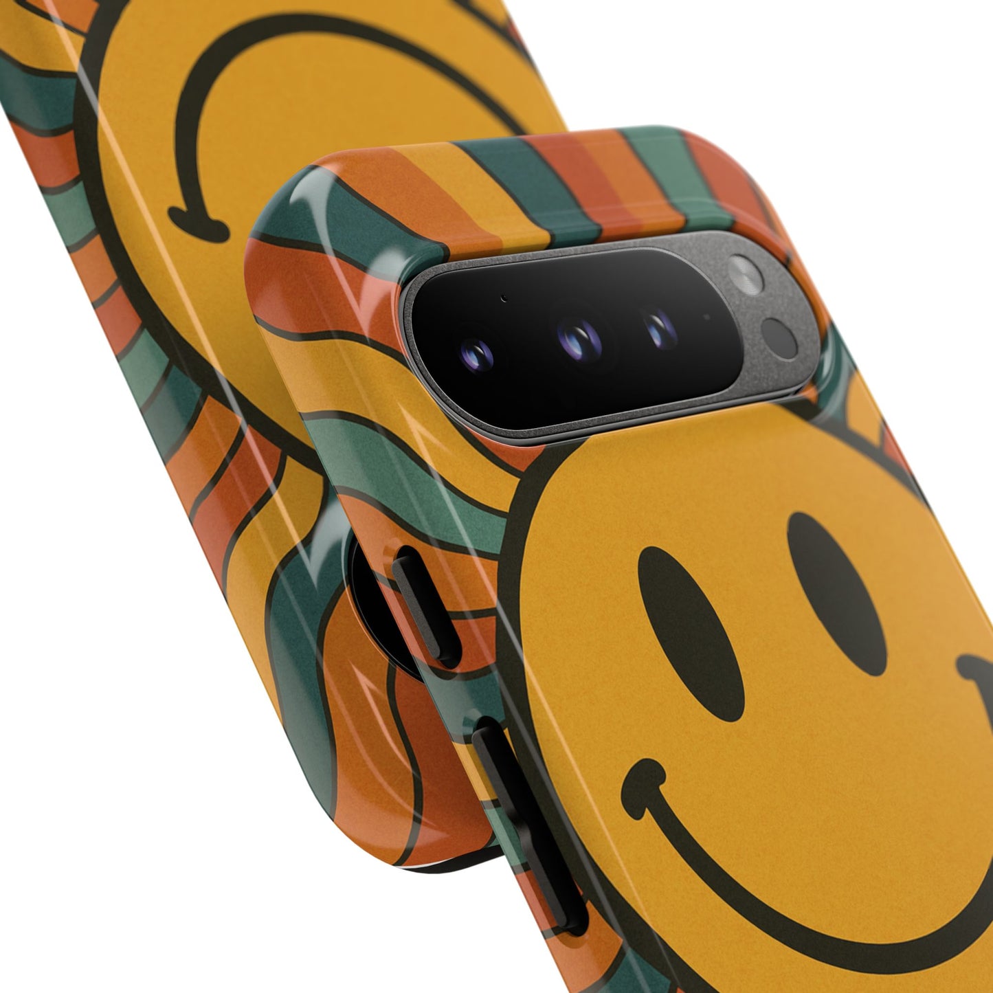 Colorful Smiley Phone Case, Retro Vibe Phone Cover, Cute Gift for Kids and Adults, Fun Protector for Everyday Use, Eco-Friendly Merchandise