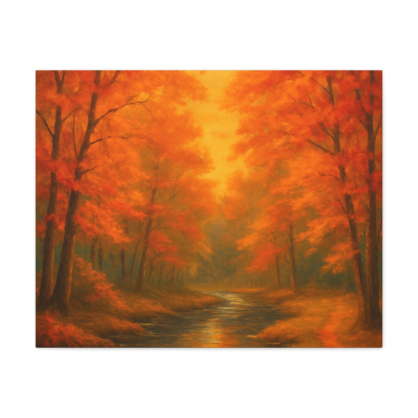 Autumn Forest Canvas Art Print, Fall Home Decor, Cozy Wall Art, Nature Inspired Gallery, Seasonal Decoration
