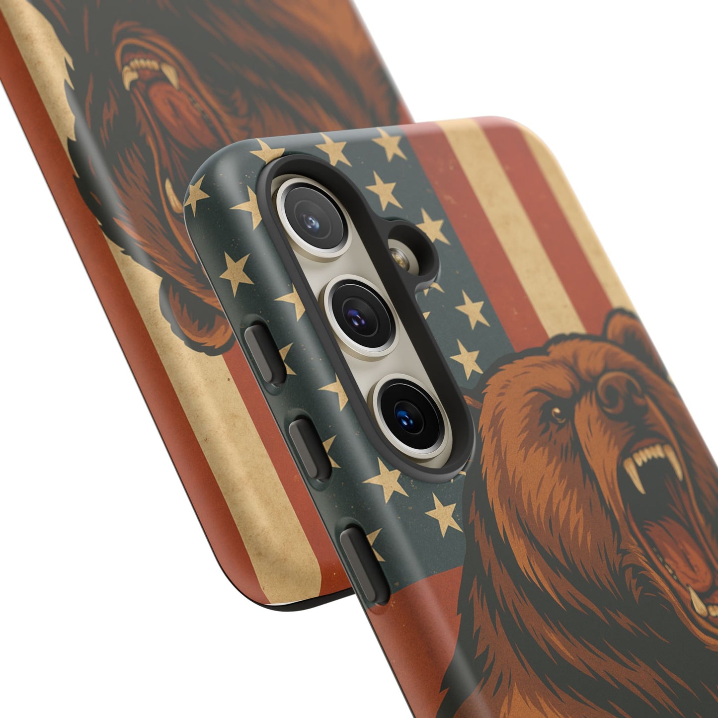 Tough Cases - Patriotic Bear Phone Case, Custom Phone Cover, Strong Protective Case, USA Flag Design, Gift for Outdoors Lovers