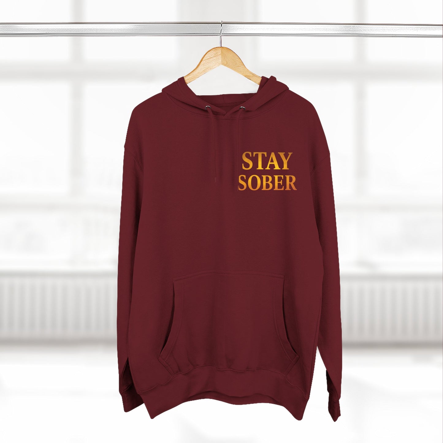 Inspirational Fleece Hoodie, Motivational Gift for Wellness, Stay Sober Apparel, Positive Affirmation Hoodie, Recovery Support Clothing