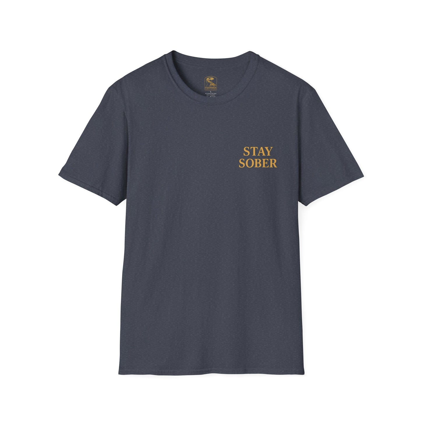 Sobriety Motivation Tee Shirt - Unisex Softstyle T-Shirt All Gas No Breaks Stay Strong Be Real