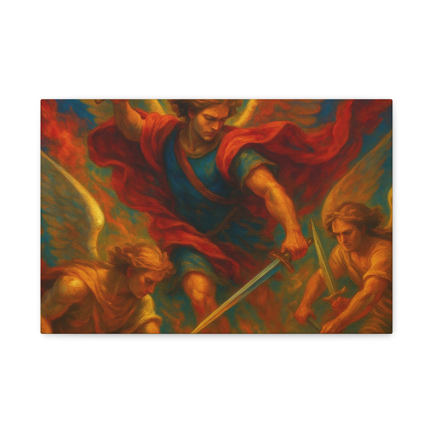 Divine Art Canvas, St Michael Wall Decor, Spiritual Home Decor, Inspirational Gift, Saint Art Print, Religious Wall Art