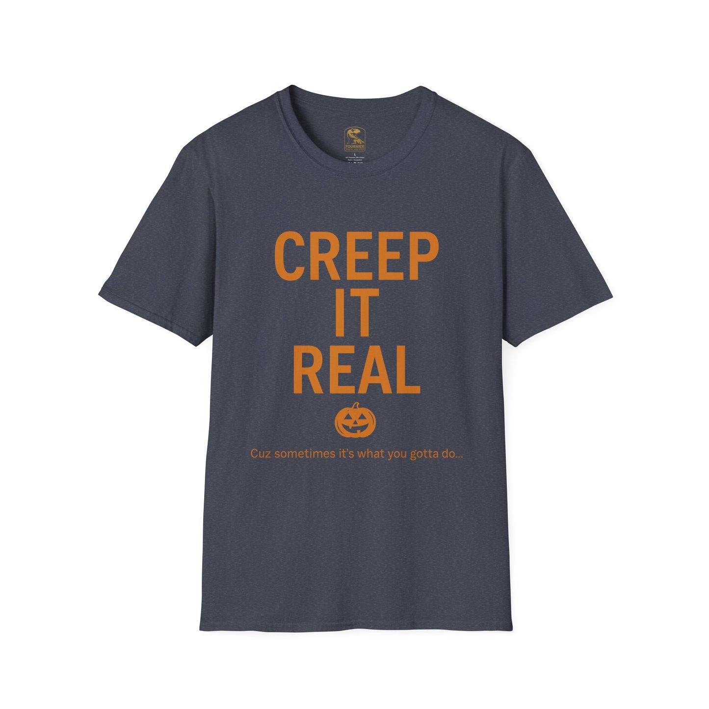 Creep It Real Halloween T-Shirt, Unisex Softstyle Tee, Halloween Gift, Fall Apparel, Pumpkin Shirt, Spooky Season Wear